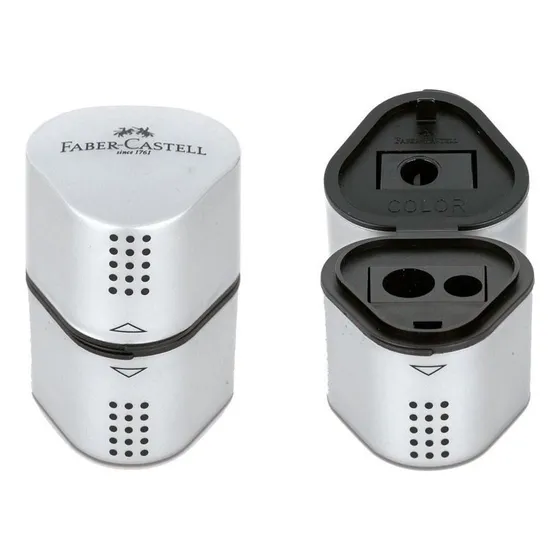 Sacapuntas Faber Castell Premium Con Deposito Premier 3 En 1