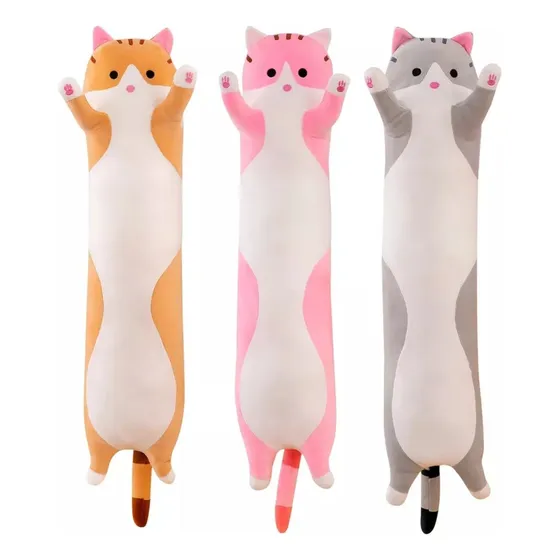 Hermoso Peluche Gato Almohada! Importado 50cm