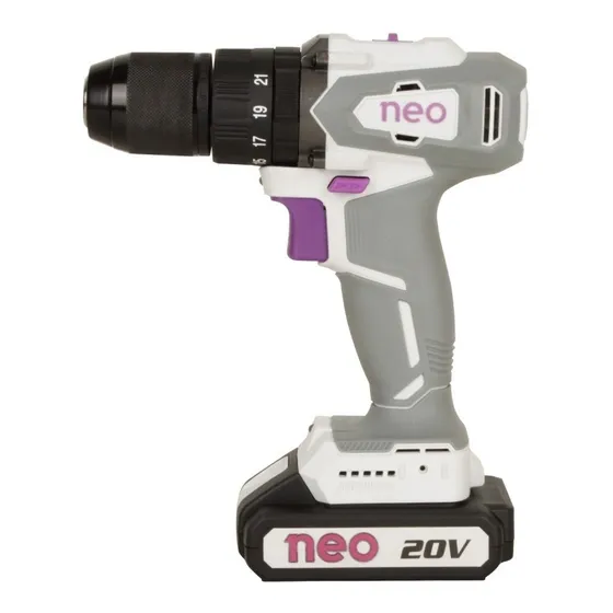 Neo TP913/20 taladro percutor 13mm inalambrico 20v brushless caja de cartón gris