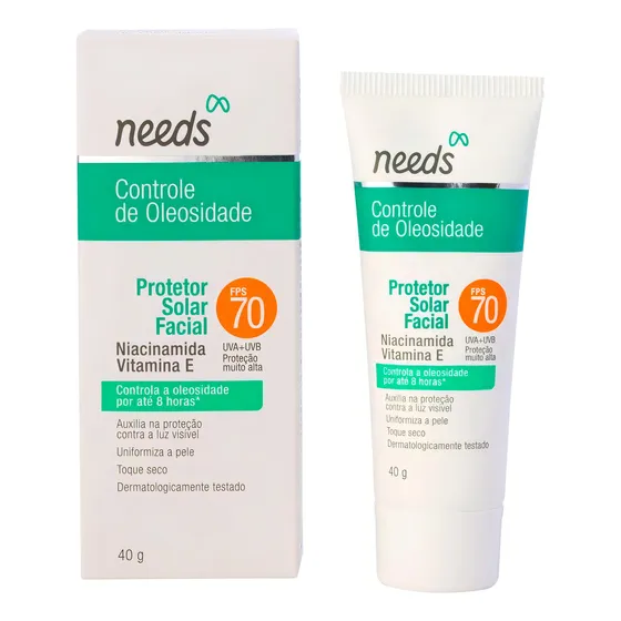 Protetor solar Needs Solar Protetor Solar Controle de Oleo 70FPS