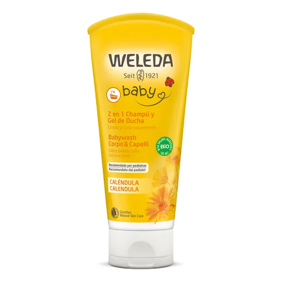 Champú Y Gel De Ducha De Caléndula Weleda P/ Celiacos Vegano