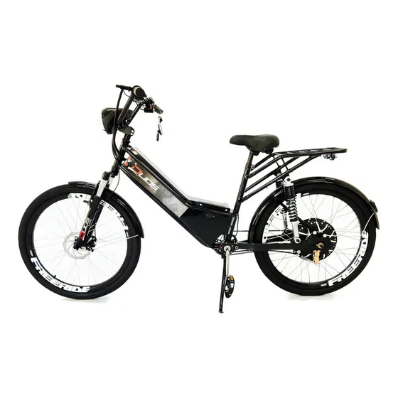 Bike elétrica Duos Confort Full 800w bateria lítio preto