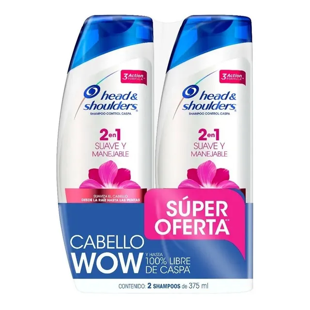 Shampoo H&s Head & Shoulders 375ml + 375ml Oferta