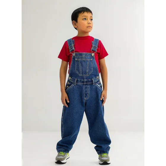 Braga Jean Niño Clásico Bota Recta -overol  Mario Bros