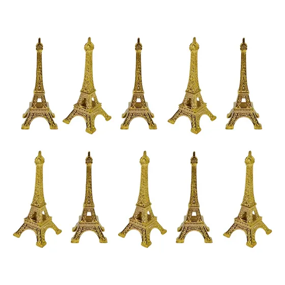 Kit 10 Enfeites Torre Eiffel 10cm Decoracao Escritorio Casa