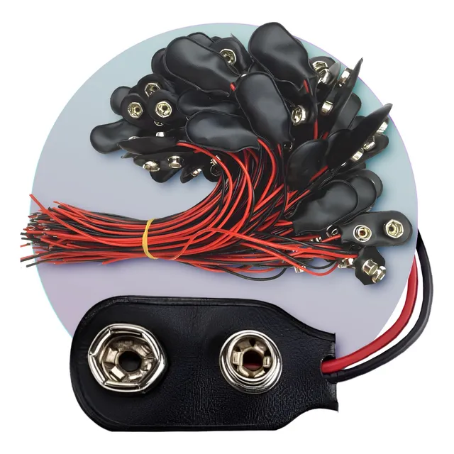 Pack 1000 Piezas | Cable Conector Pila 9v 15cm C/ Broche 9 V