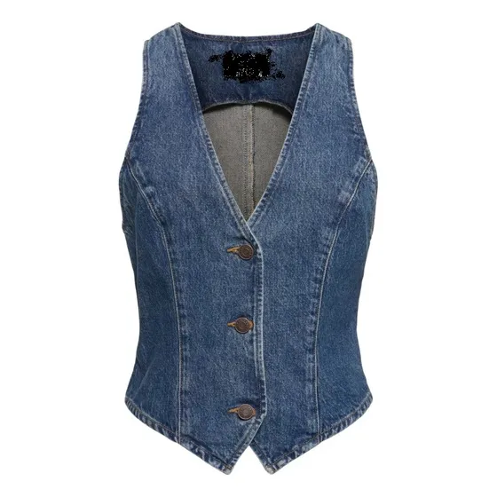 Chaleco Dama Mujer Tendencia Casual Jeans Chica Top