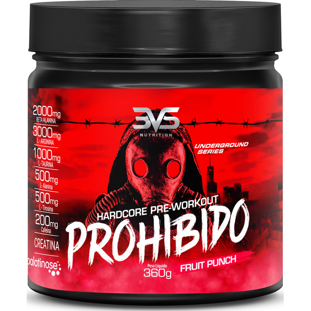 Prohibido Pré Treino 360g - Sabor: Fruit Punch - A Combinação Perfeita De 8 Ingredientes Q... Prohibido Pré Treino 360g - Sabor: Fruit Punch - A Combinação Perfeita De 8 Ingredientes Q...