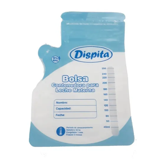 Bolsas Recolectora Leche Materna Dispita 100 Unidad X 250ml