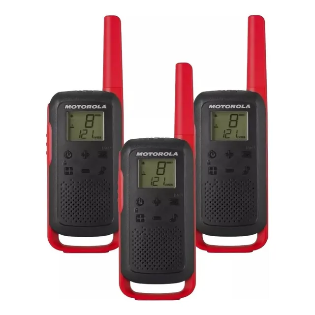 Walkie-talkie Motorola Talkabout T210 de 3 radios y frecuencia GMRS/FRS - negro 110V