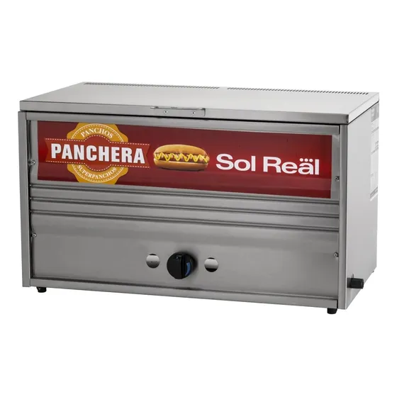 Panchera A Gas Sol Real Mediana Acero Inox 72 Cm Cc