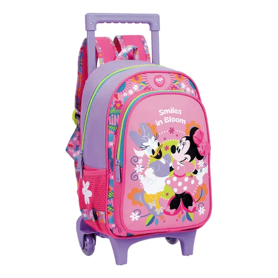 Mochila Morral Mediano Ruedas Minnie Mouse Para Niñas Capi