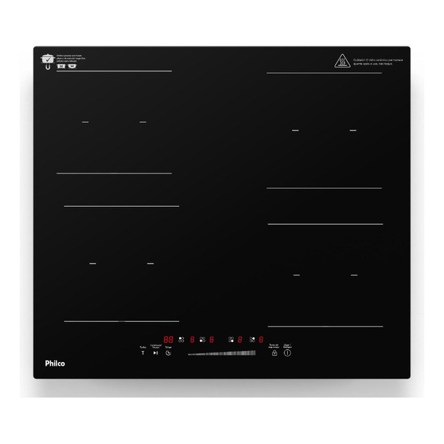 Cooktop De Indução Philco Pctq1 Função Turbo 220v Preto Cooktop De Indução Philco Pctq1 Função Turbo 220v Preto