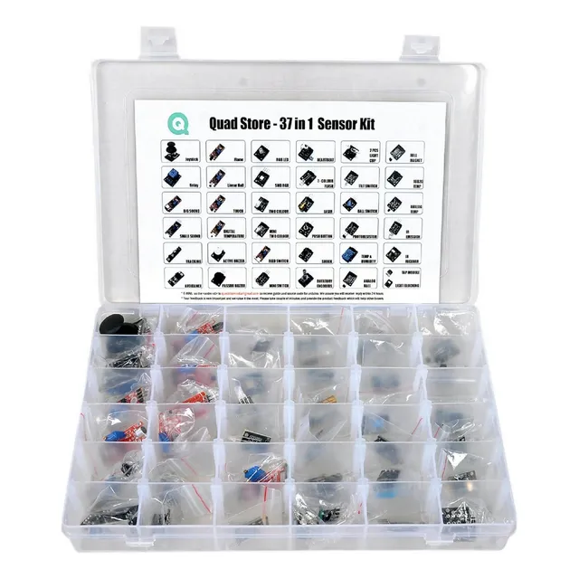 Kit X 37 Sensores Para Arduino Raspberry Pic + Caja