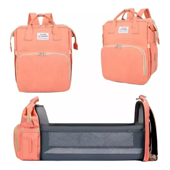 Bolso Pañalera Cambiador Cuna Bebes Corral Multifuncional