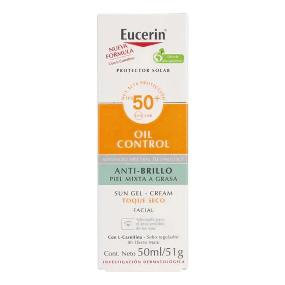 Protector Solar Eucerin Oil Control Fps50+ 50ml Anti-brillo