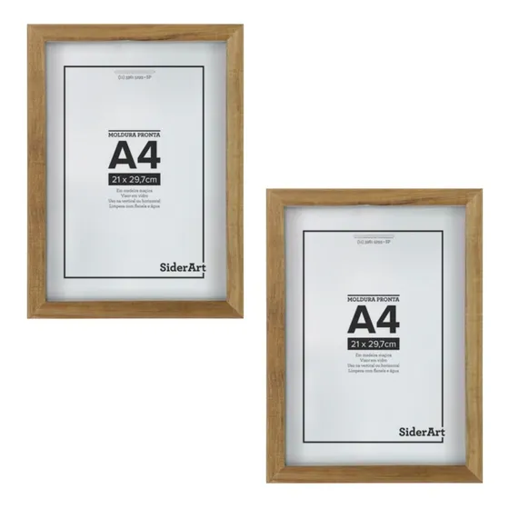 Moldura A4 Caixa Alta Profundidade 2 Unidades 21x30