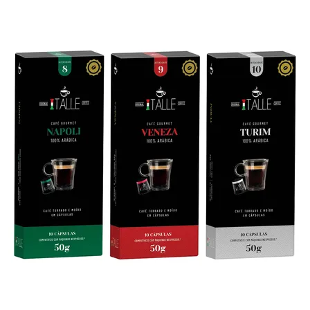Capsulas Café Italle 3 Intensidades Cremoso Saboroso Cafe