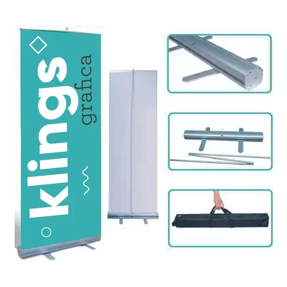 Banner 80x200 Con Portabanner Roll Up Gigantografias Ploteos