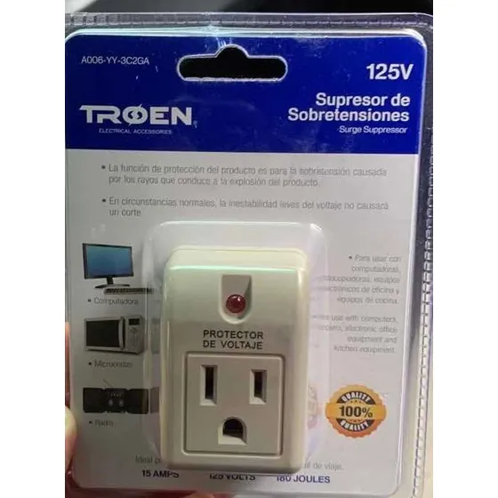 Protector De Voltaje Supresor De Sobretensiones 125v 15amps