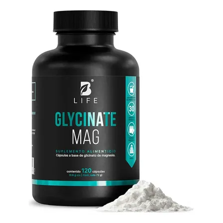 Glicinato De Magnesio 408mg De 120 Cápsulas. B Life Sin Sabor