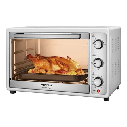 Forno Elétrico 52l Grand Family Ii, Mondial, Branco/inox, 1800w Frn-52-w 127v