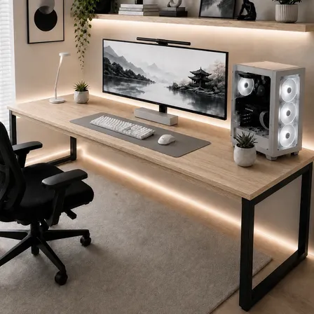 Mesa 150cm Industrial Madeira Para Escritório E Estudos Madeira