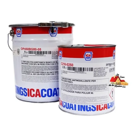 Poliuretano De Acabado Italiano Ica Blanco Satinado 7.5litro