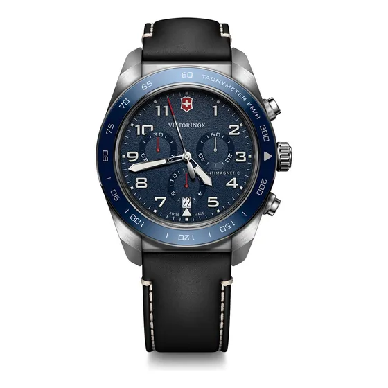 Reloj pulsera Victorinox 242047 con correa de cuero color negro