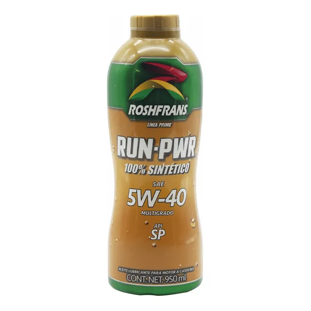 Aceite De Motor Roshfrans 950 Ml Run-pwr Sintético Sae 5w-40