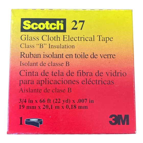 Cinta Elec. (teipe) Fibra De Vidrio 3m 27 Blanco Rollo 3/4''