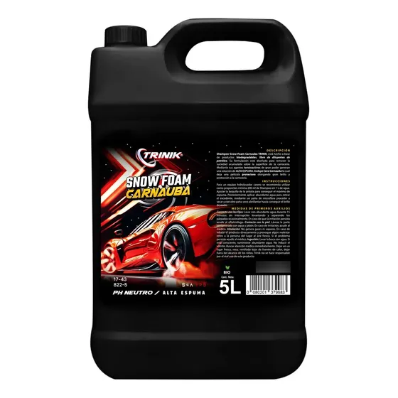 Shampoo Premium Snow Foam Con Cera Carnauba Trinik 5 L