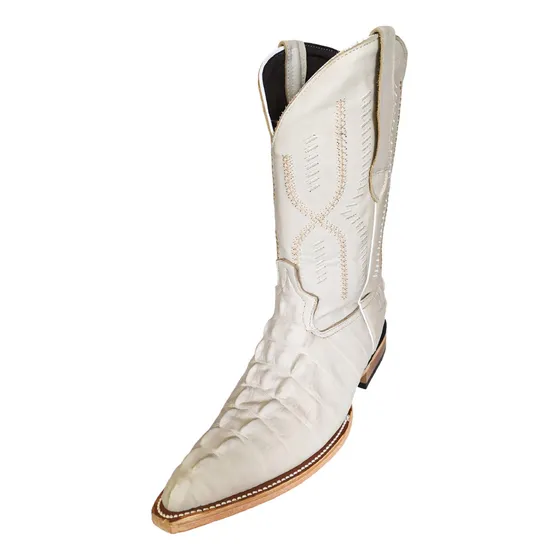 Bota Vaquera Texana Imitacion Cola Cocodrilo Suela De Cuero