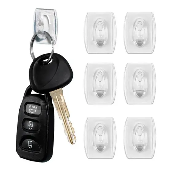  Gancho Mini Autoadhesivo 3m Pack (x6) Command Transparente 