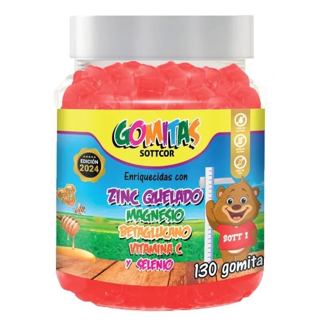 Zinc Para Niños - Gomitas Sottcor Vitaminas X 120 Un