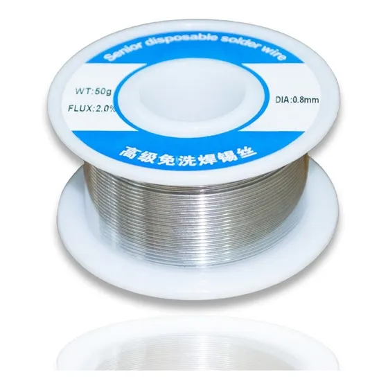 Bobina De Estaño 50gr Dia 0.8mm Flux 2,0% 