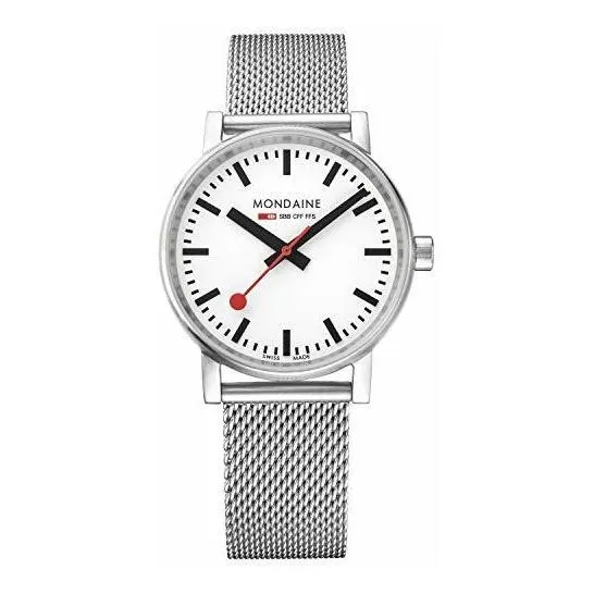 Reloj Mondaine Evo2 Mse Unisex 35mm Acero Plata Sumergible 3