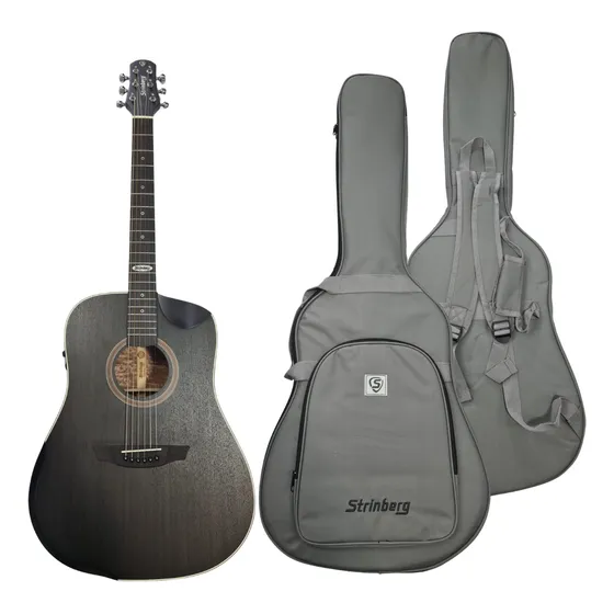 Violão Elétrico De Aço C/ Efeito Folk Strinberg Sd301hcr 