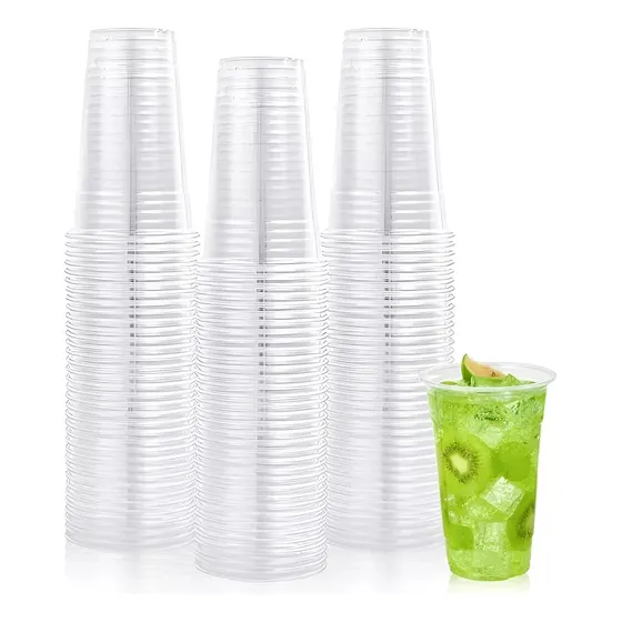 200 Vaso Desechable Plastico Vaso 16oz Vasos Plasticos 500ml Desechables Vasos Para Bebidas Juego De Vasos Descartables Vasos Grande Vasos Plásticos Pasteleriacl