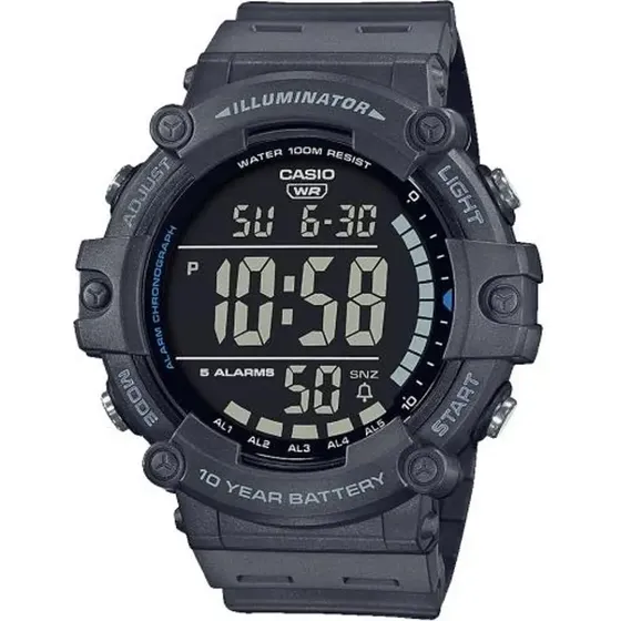 Reloj Casio AE-1500wh-8bv para hombre, color negro, bisel, color negro, color de fondo negro