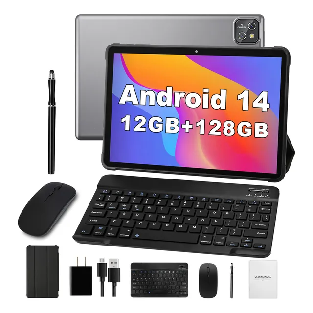 Tablet Pad Aorzoo Android 14 10.1'' 128 Rom 12gb Ram Gris Y Azul Wifi 5g Hd Ips 6000mah M13 Tablet 10.1'' 12gb+128gb Rom/1tbtf Android 14 Teclado Y Mous Tablet 10.1'' Hd Android 14 Gris Y Azul