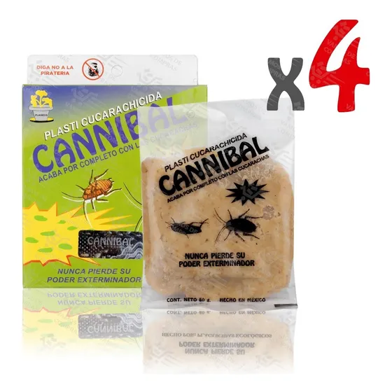 Veneno Mata Cucaracha Cannibal 4 Cajas Exterminador Plaga