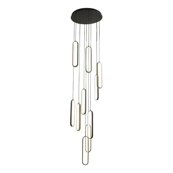 Vivihobb 10 Ovalado Largo Led Moderna Gran Candelabro 138  W