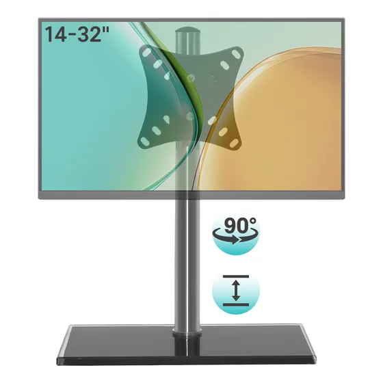 Soporte Monitor Escritorio Mountup Base 14-32'' Ajustable 16 Kg