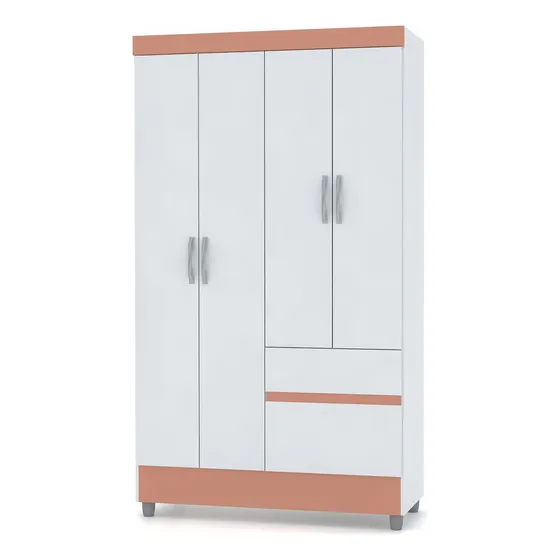 Guarda Roupa De Solteiro Ideal Plus Branco Camarim Flex Cor Branco / Camarim Flex