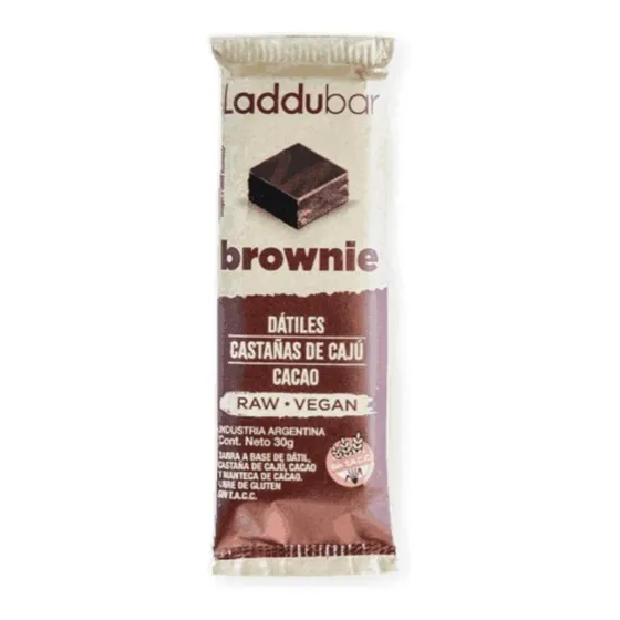 Barrita Datiles Veganas X3 Brownie Sin T.a.c.c Laddubar