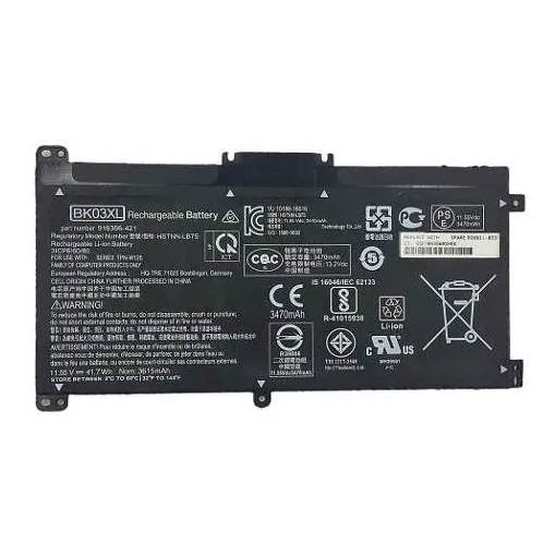 Bateria Notebook BK03XL Para Hp 14-ba001la 15-br001la Color Negro