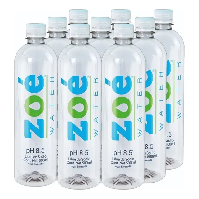 Agua Alcalina Zoé Water 500 Ml 12 Piezas