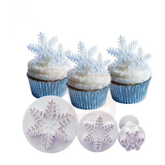 Cortante X3 Expulsor Copo Nieve Frozen Cookie Fondant Belgrano