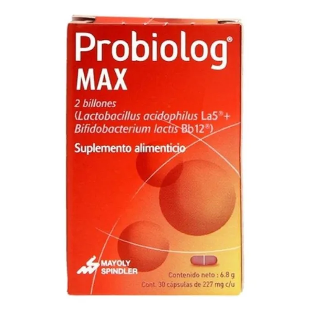 Probiolog Max Suplemento Alimenticio Caja Con 30 Cápsulas Sin Sabor